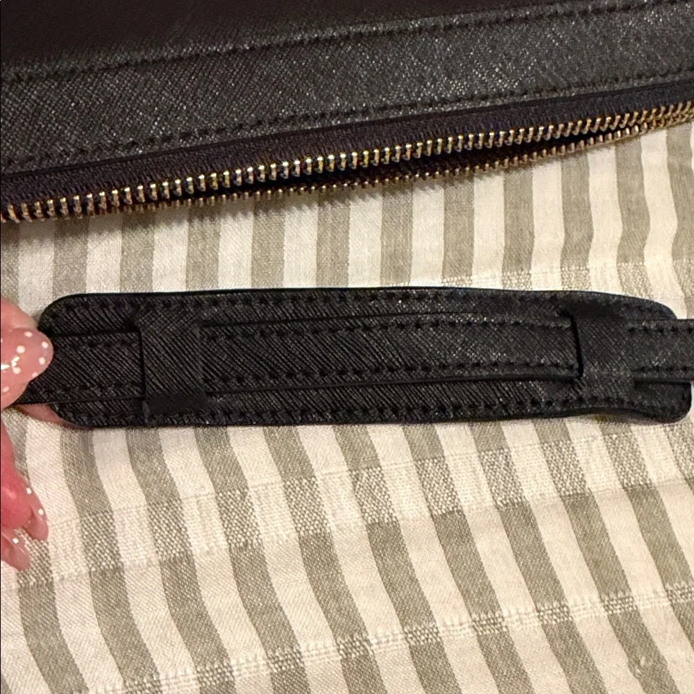 kate spade Black Saffiano Leather Satchel with Shoulder Strap